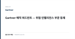 Gartner 매직 쿼드런트 — 위협 인텔리전스 부문 등재 표지